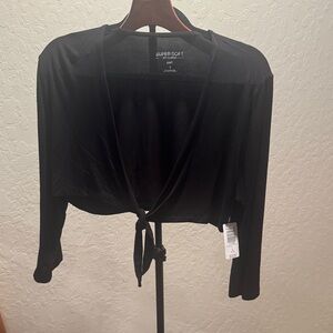 Torrid Super Soft Black Knit Bolero Caridgan